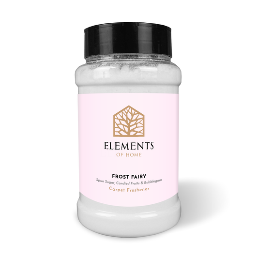 Frost Fairy scented carpet sprinkles in a shaker tub – Elements of Fragrance