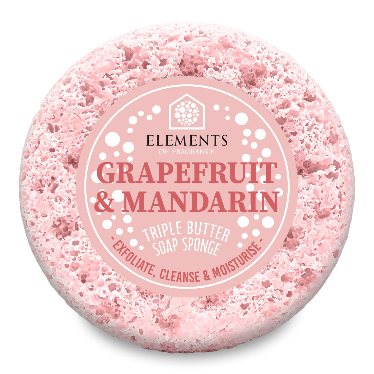 Grapefruit & Mandarin triple butter soap sponge – Elements of Fragrance