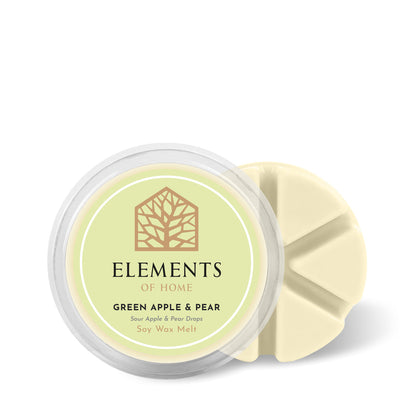 Green Apple & Pear 50g soy wax melt snap pot – Elements of Fragrance