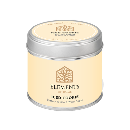 Iced Cookie scented candle in a 180g tin – Elements of Fragrance