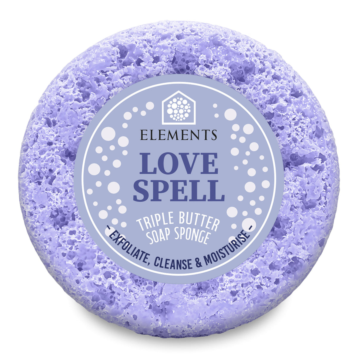 Love Spell triple butter soap sponge – Elements of Fragrance