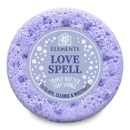 Love Spell triple butter soap sponge – Elements of Fragrance
