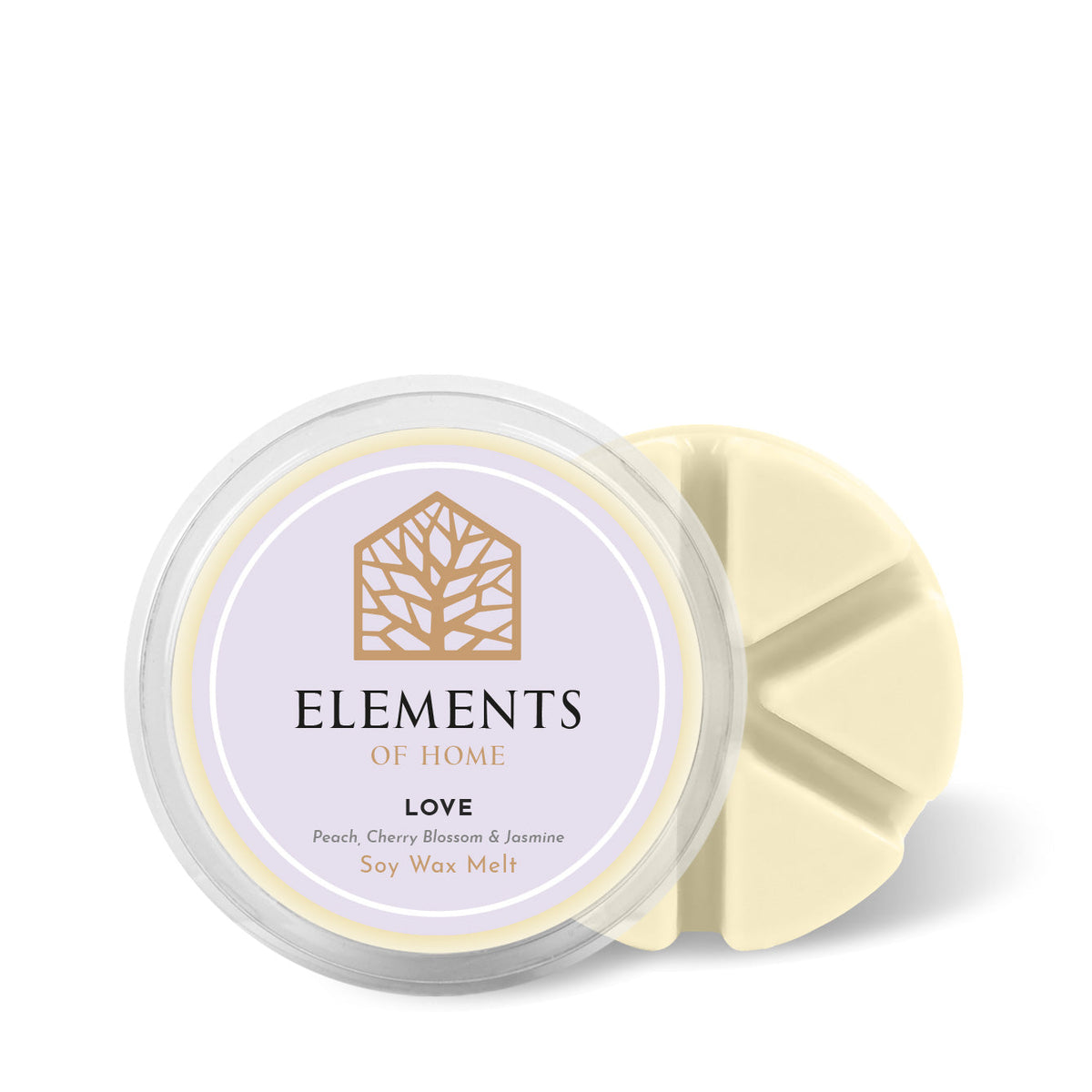 Love 50g soy wax melt snap pot – Elements of Fragrance