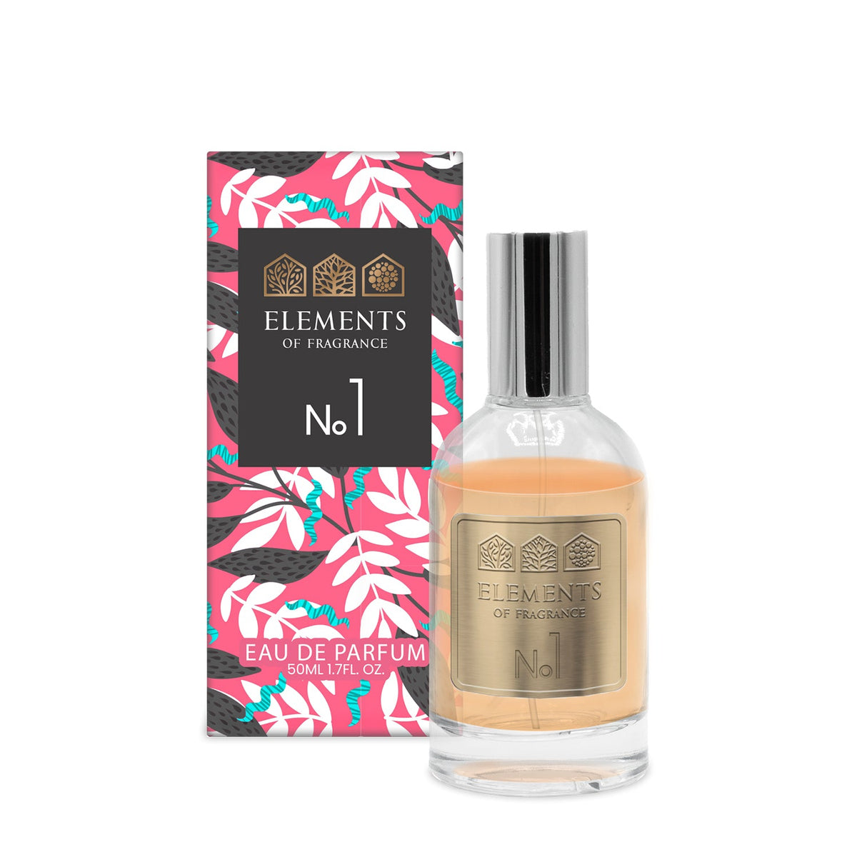No01 Inspired by Black Opium 50ml eau de parfum bottle with patterned gift box – Elements of Fragrance