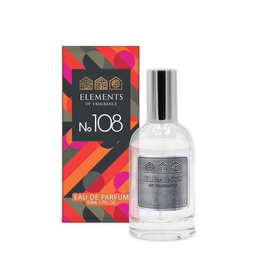 No108 Inspired by Polo Red 50ml eau de parfum bottle with patterned gift box – Elements of Fragrance