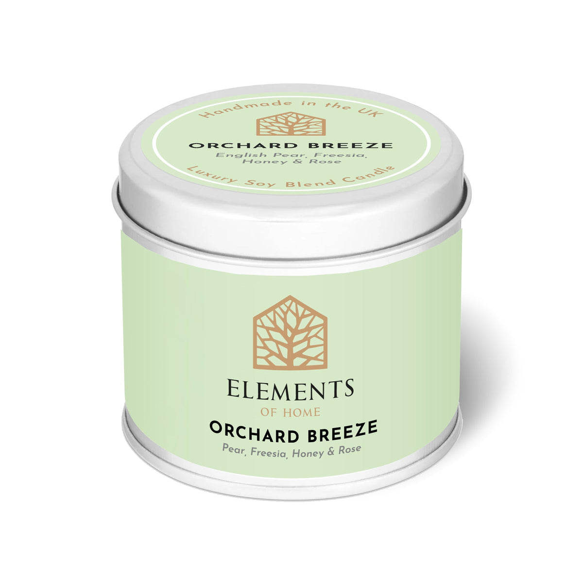 Orchard Breeze scented candle in a 180g tin – Elements of Fragrance