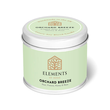 Orchard Breeze scented candle in a 180g tin – Elements of Fragrance