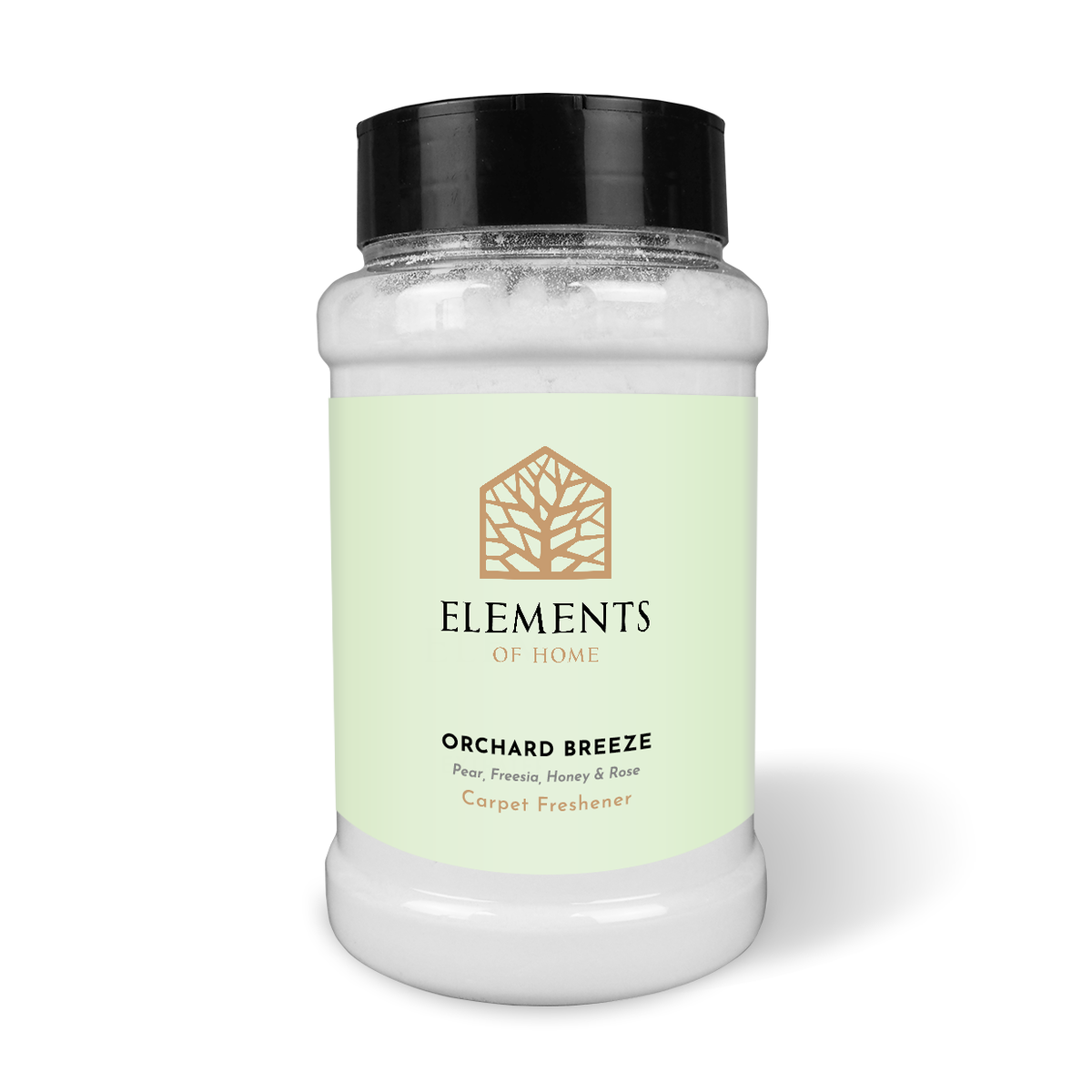 Orchard Breeze scented carpet sprinkles in a shaker tub – Elements of Fragrance