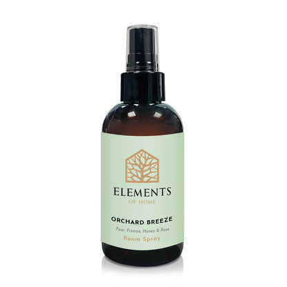 Orchard Breeze room spray in an amber glass spray bottle – Elements of Fragrance