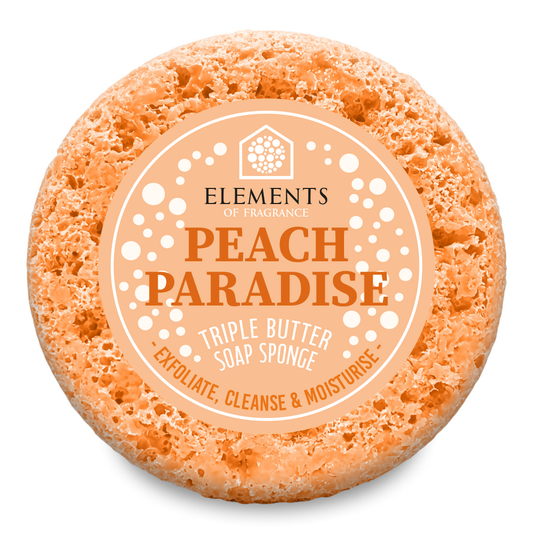 Peach Paradise triple butter soap sponge – Elements of Fragrance