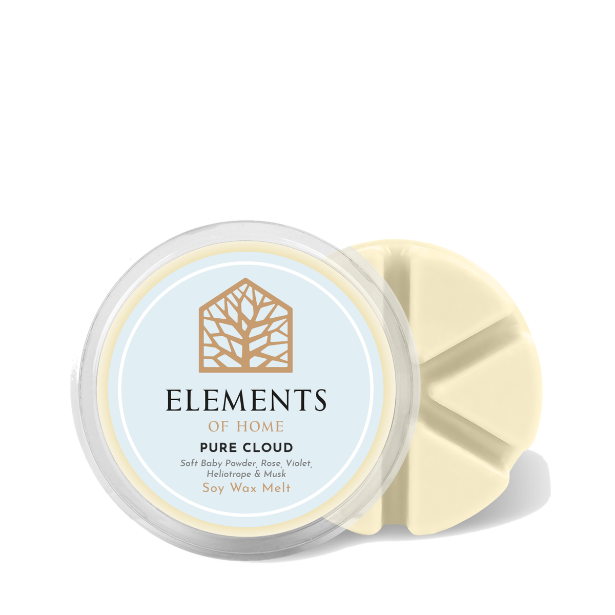 Pure Cloud 50g soy wax melt snap pot – Elements of Fragrance
