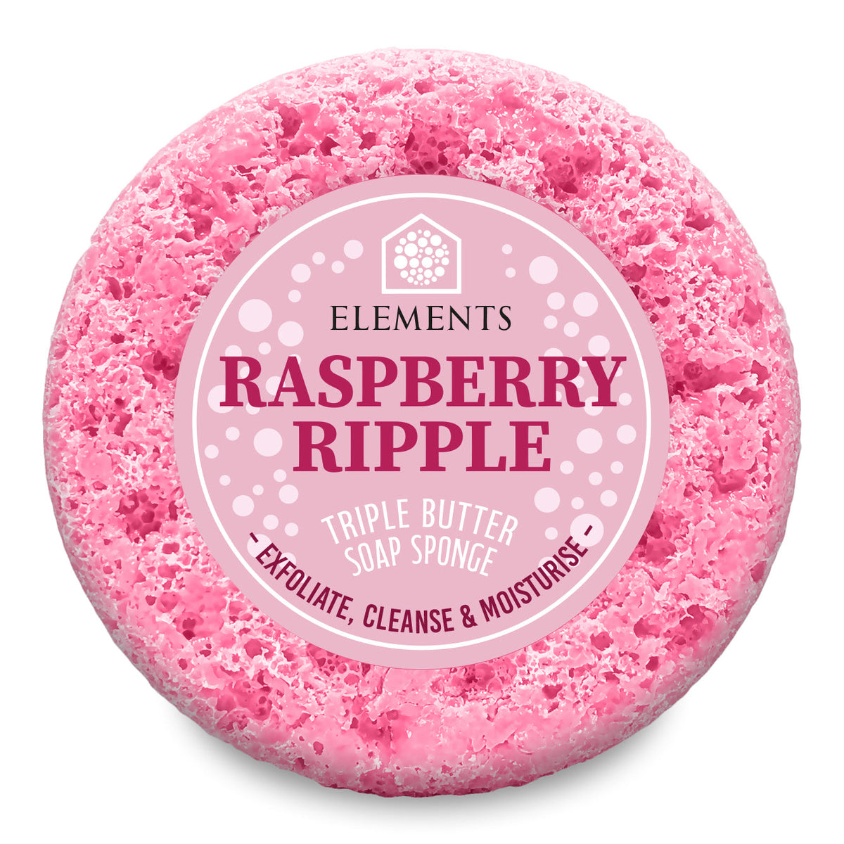 Raspberry Ripple triple butter soap sponge – Elements of Fragrance