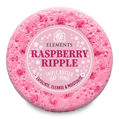 Raspberry Ripple triple butter soap sponge – Elements of Fragrance
