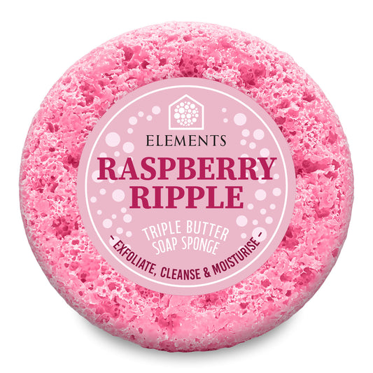 Raspberry Ripple triple butter soap sponge – Elements of Fragrance