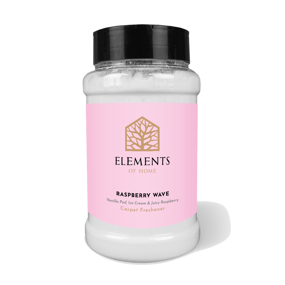 Raspberry Wave scented carpet sprinkles in a shaker tub – Elements of Fragrance