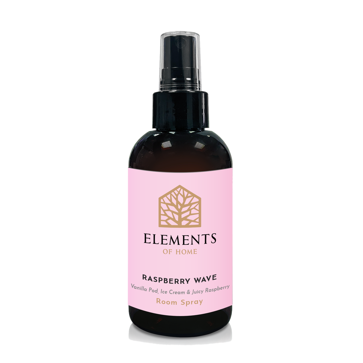 Raspberry Wave room spray in an amber glass spray bottle – Elements of Fragrance