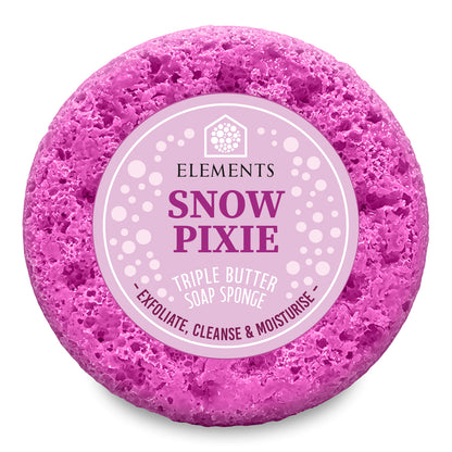 Snow Pixie triple butter soap sponge – Elements of Fragrance