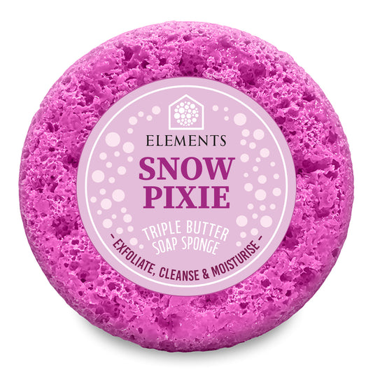 Snow Pixie triple butter soap sponge – Elements of Fragrance