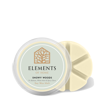 Snowy Woods 50g soy wax melt snap pot – Elements of Fragrance