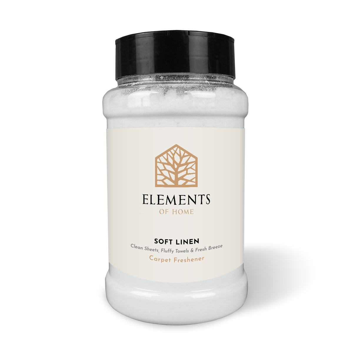 Soft Linen scented carpet sprinkles in a shaker tub – Elements of Fragrance