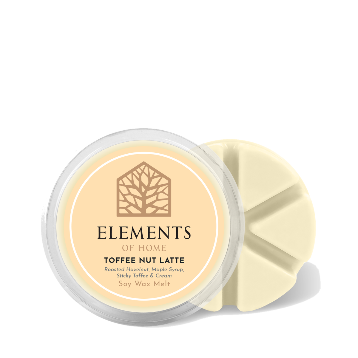 Toffee Nut Latte 50g soy wax melt snap pot – Elements of Fragrance