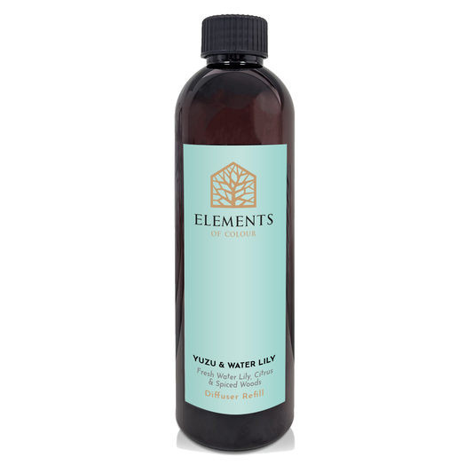 Yuzu & Waterlily reed diffuser refill bottle – Elements of Fragrance